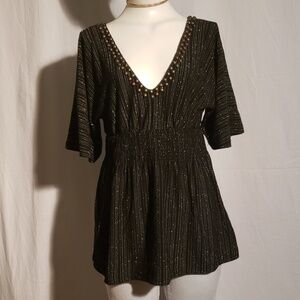 Eci new York 3/4 sleeve black and gold colo